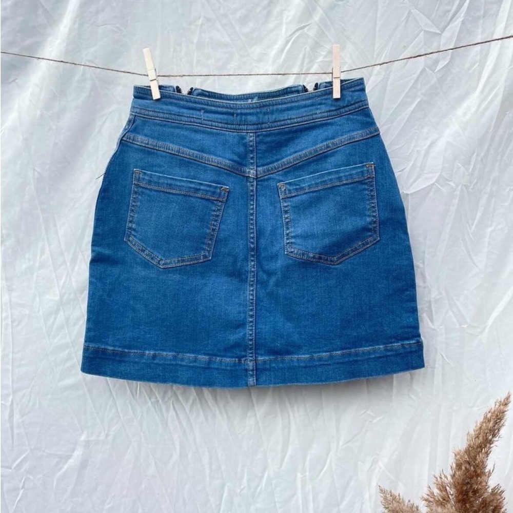 Pilcro and the Letterpress Blue Denim Skirt